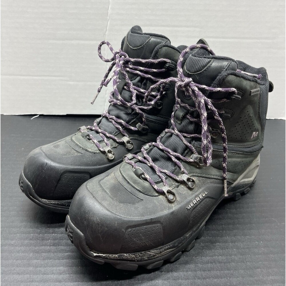 Merrell Whiteout 8 Waterproof Winter Hiking Boots Womens Sz 10 Insulated J88172